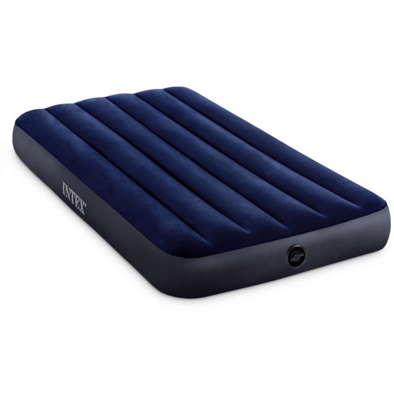 foto del prodotto 64757 materasso gonfiabile classic downy singolo, pvc, blu, 99x191x25 cm intex