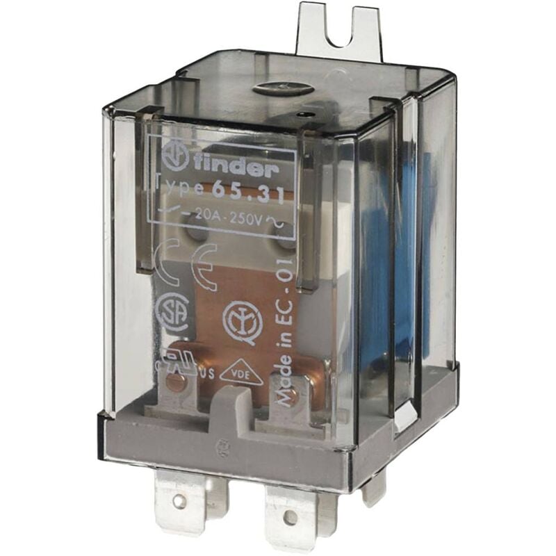 foto del prodotto 65.31.8.230.4000 rel ad innesto 230 v ac 20 a 1 na, 1 nc 1 pz. finder