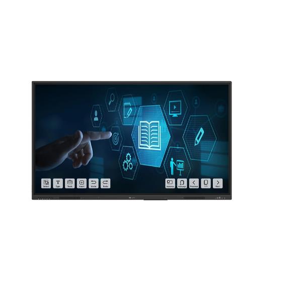 foto del prodotto 65 e line, uhd, android 13, ir 40 touch 0 gap, anti glare and anti reflection, palm rejection, whiteboard embedded, ops slot, wave, epeat bronze
