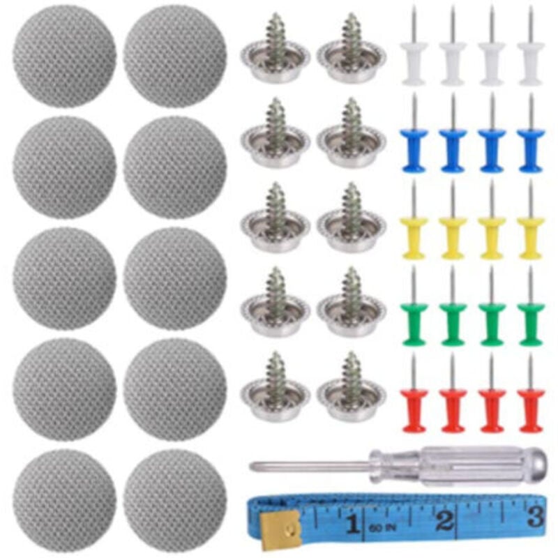 foto del prodotto 65 pezzi di strumento per tetto auto, pulsante per decorazione auto, tappo a vite per riparazione tetto auto, fibbia fissa per tetto auto, pulsante