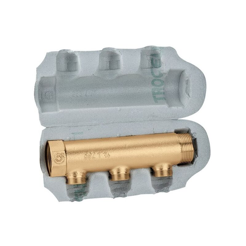 foto del prodotto 650 collettore coibentato interasse 60 diam.1.1 4 2 derivazioni diam.3 4 m 650722 caleffi