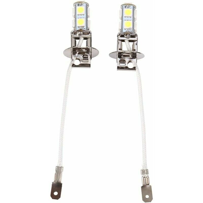 foto del prodotto 6500k h3 ha condotto la lampadina 2 pz h3 5050 bianco 9 smd led xenon dc 12v auto fendinebbia ha condotto le lampadine 6500k fendinebbia anteriore
