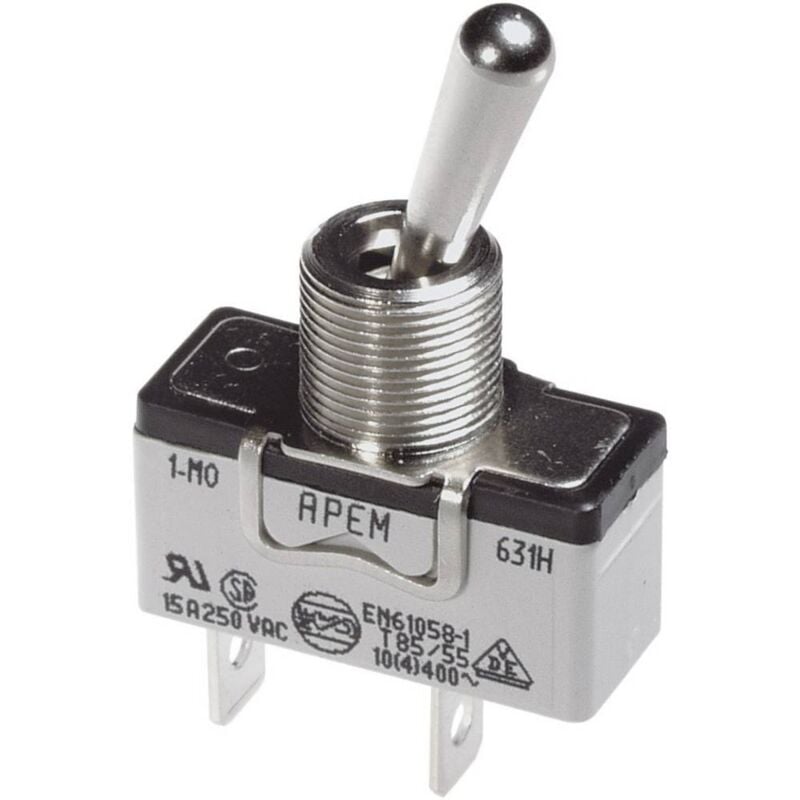 foto del prodotto 651h 2 651h 2 interruttore a levetta 250 v ac 15 a 3 x off on permanente 1 pz. apem