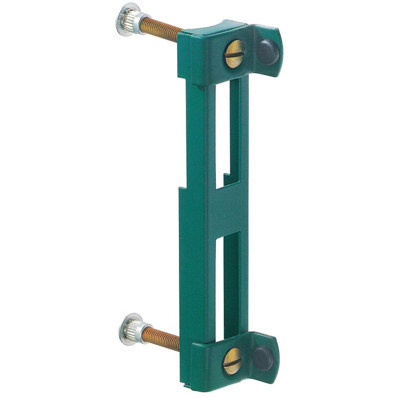foto del prodotto 654009 battuta per cancelli con griglia ondulata, zincata, rivestita in plastica verde ral 6005 alberts