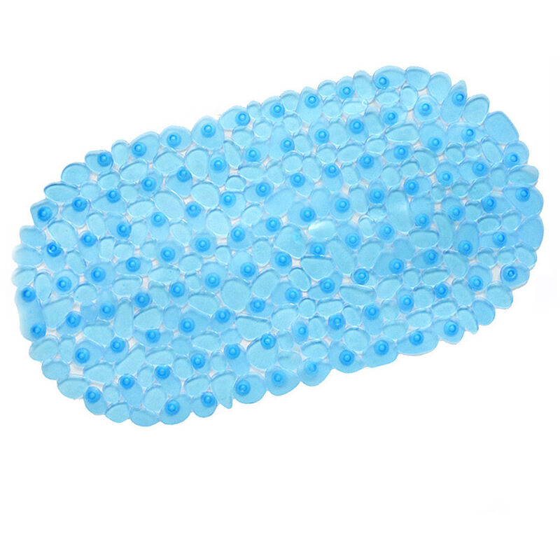 foto del prodotto 66 cm x 36 cm, moderno blu trasparente, impermeabile, antiscivolo, ad asciugatura rapida, resistente allo sporco, perfetto per bagno, vasca e doccia.