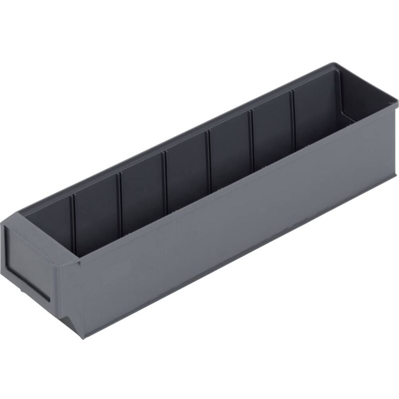 foto del prodotto 66029 cassetta impilabile da magazzino l x l x a 400 x 91 x 81 mm grigio scuro 1 pz. alutec