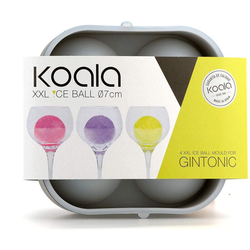 foto del prodotto 6620nn01 stampo per il ghiaccio per gin tonic, colore nero, 2 koala