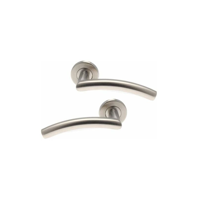 foto del prodotto 666453 coppia di maniglie per porte tempo classic in acciaio inox su rosetta, quadrate da 7 mm