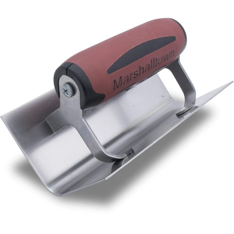 foto del prodotto 66ssd frattazzo ad angolo interno raggio 13 mm e manico durasoft, in acciaio inox, per cartongesso e stuccatori, dimensioni 152x64 mm, argento