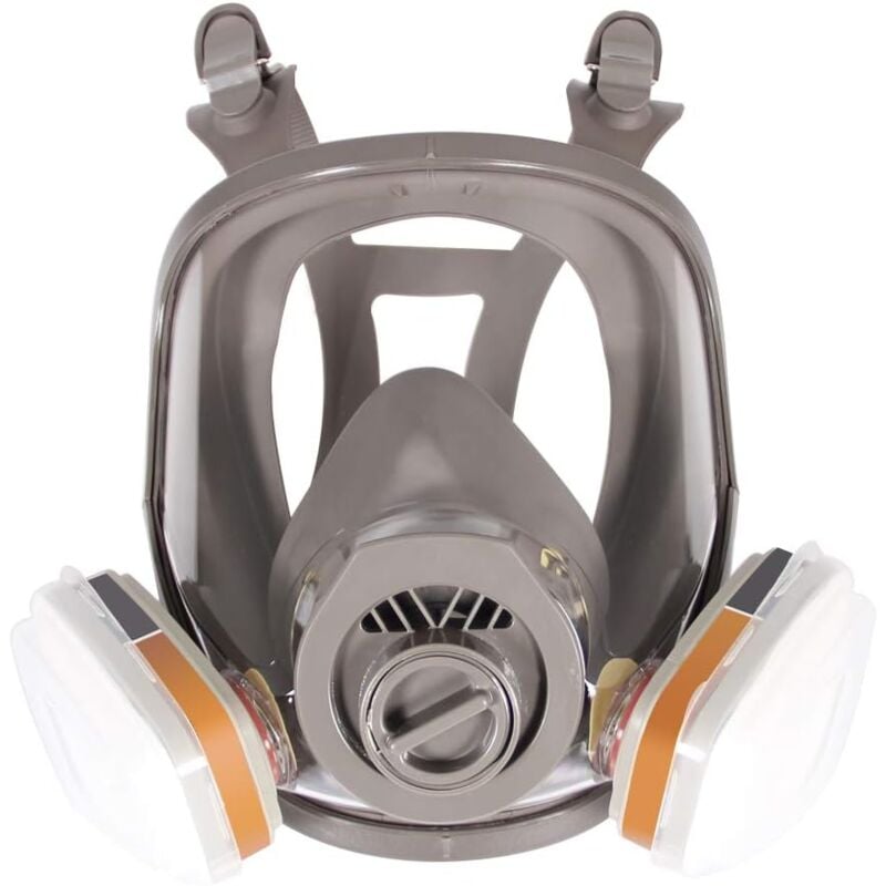 foto del prodotto 6800 respiratore a pieno facciale, elmetto di protezione facciale per verniciatura, vapori organici e polveri, due tipi di connettori