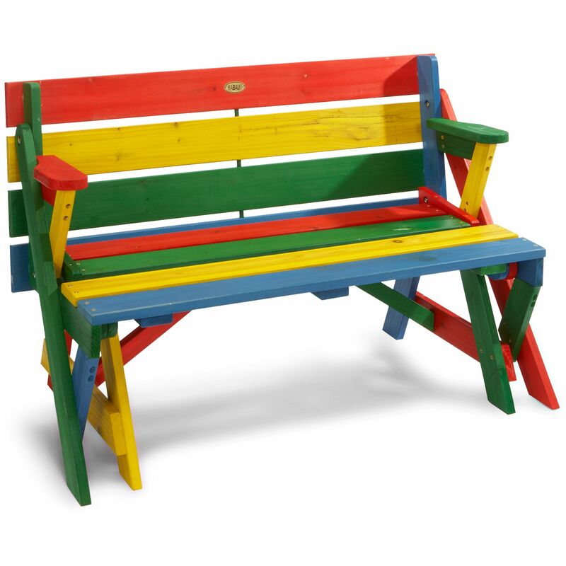 foto del prodotto 687 panchina da picnic per bambini, 2 in 1, multicolore habau