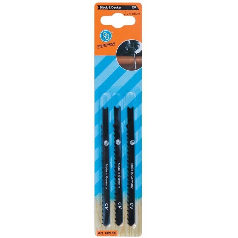 foto del prodotto 689.50 3 lame per seghetto alternativo per legno denti medi 100 mm poggi