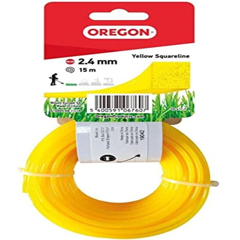 foto del prodotto 69 412 y filo quadrato per decespugliatori e decespugliatori, 2,4 mm x 15 m, colore giallo oregon