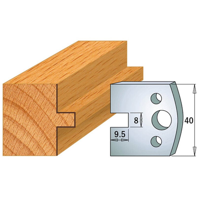 foto del prodotto 690.095 coppia coltelli sp 40x4mm incastro dente canale maschio 8mm