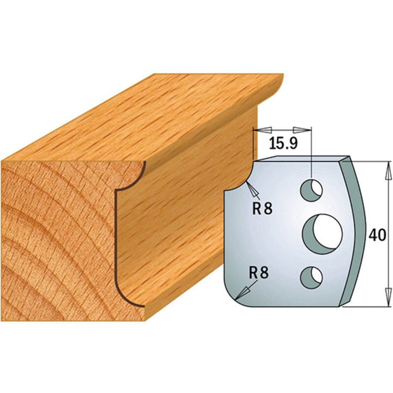 foto del prodotto 690.174 coppia coltelli sp 40x4mm con raggi concavi convessi r8mm