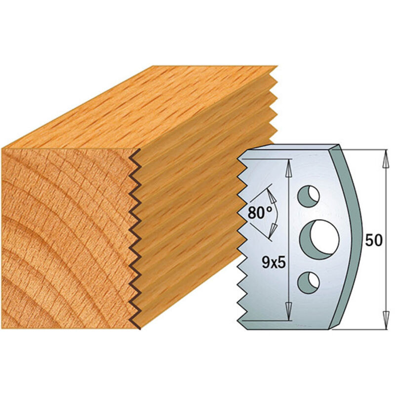 foto del prodotto 690.524 coppia coltelli sp 50x4mm per giunzioni parallele 9x5