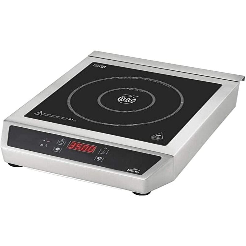 foto del prodotto 69132 piastra a induzione portatile, superficie di vetro, touch control, 17 livelli di potenza, due fuochi 12 28 cm, ipx3 safety system, 3500w,