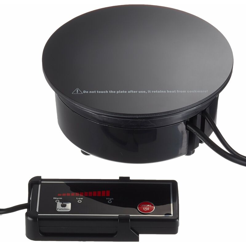foto del prodotto 69139 piastra a induzione per chafing dish 700w, 18 cm con regolatore di temperatura, ideale per buffet, colore nero. lacor