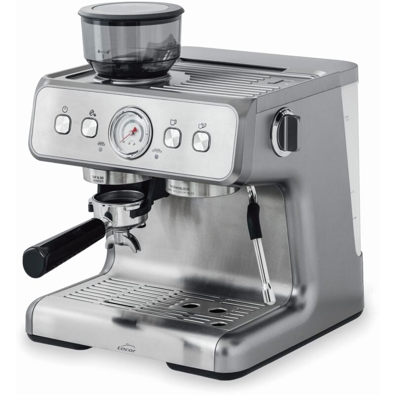 foto del prodotto 69428 caffettiera pro, per la preparazione di tutti i tipi di caff , funzione manuale e automatica, con vaporizzatore e macinacaff , accessori
