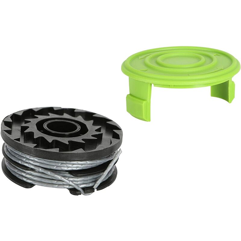 foto del prodotto 6m di filo a bobina per tagliabordi 40v a doppio filo con protezione, diametro del filo di 2mm, per g40lt g40ltk2 g40ltk2x greenworks