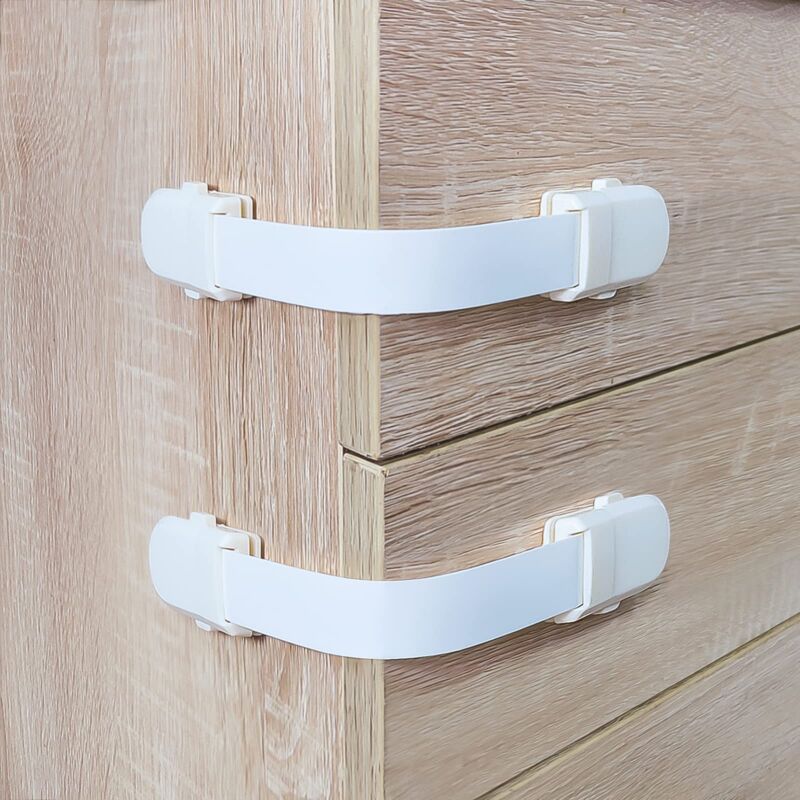 foto del prodotto 6pcs door blocks window blocks drawer blocks cupboard blocks new generation security locks no drilling locks home safety protection for kids 