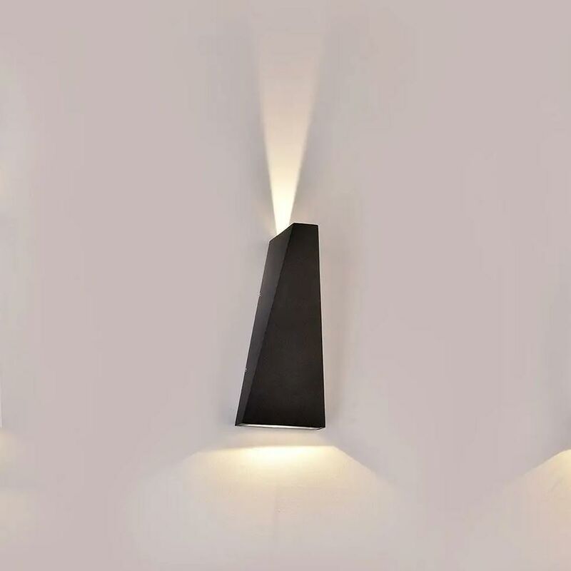 foto del prodotto 6w led lampada da parete corpo nero ip65 4000k - luce naturale