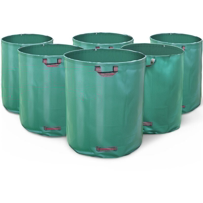 foto del prodotto 6x 500l sacchi da giardinaggio professionali, sacco per rifiuti da giardino - vounot