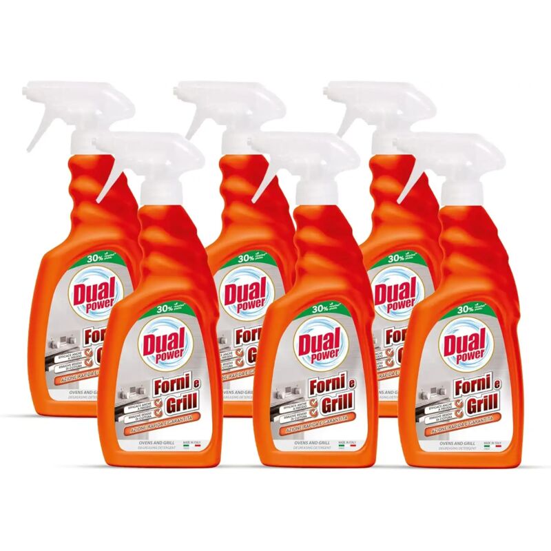 foto del prodotto 6x dual power forni e grill detergente per rimuovere residui di cottura 6x500ml