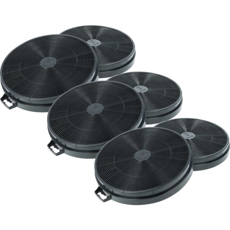 foto del prodotto 6x filtro a carboni attivi compatibile con arthur martin afp 642 w, afp 642 n cappe aspiranti - 20,2 cm - vhbw
