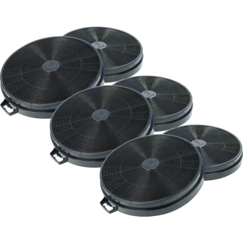 foto del prodotto 6x filtro a carboni attivi compatibile con balay 3bd 761 xp 02, 3bd 764 b, 3bd 764 b 01, 3bd 761 xp 01 cappe aspiranti - 20,2 cm - vhbw