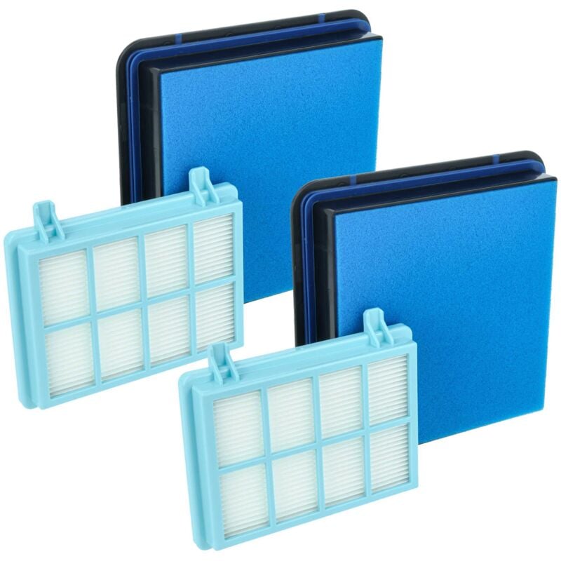 foto del prodotto 6x filtro sostituisce philips 432200494471, 432200538211 per aspirapolvere - filtro hepa, filtro salva-motore, filtro di spugna - vhbw