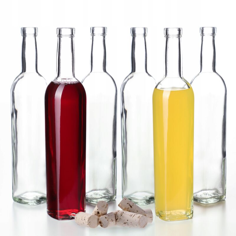 foto del prodotto 6x flacone da 500 ml per coloranti con tappo in sughero fi19 kadax