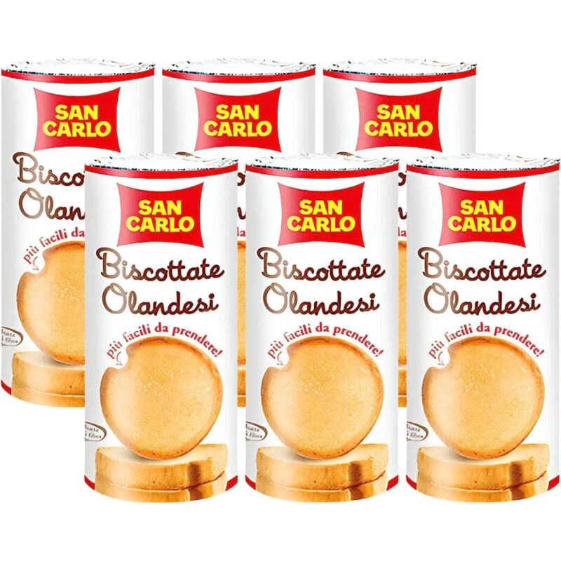 foto del prodotto 6x san carlo fette biscottate olandesi dorate, friabili, croccanti 6x125gr