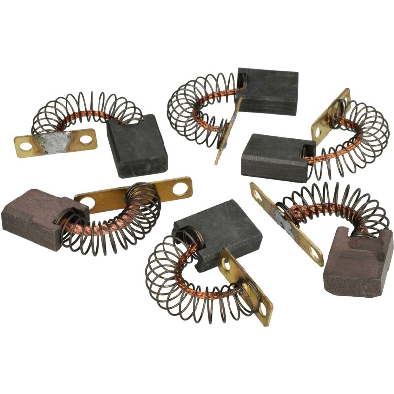 foto del prodotto 6x spazzola carbone 9 x 19 x 24mm compatibile con k rcher 1.047-202.0, 1.047-201.0, 1.047-206.0, 1.161-102.0, 1.161-101.0 spazzatrice molla - vhbw