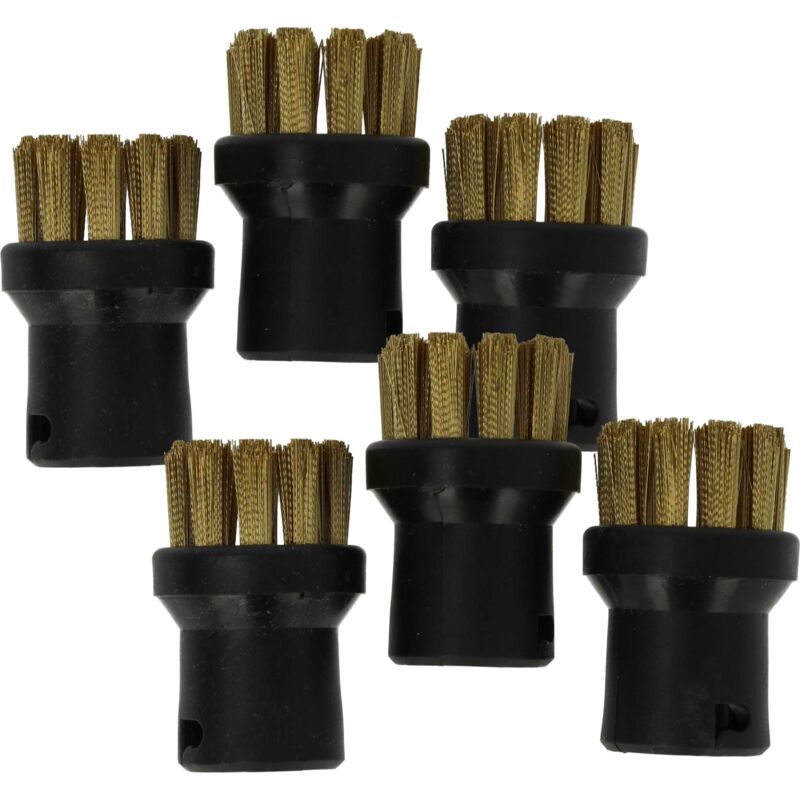 foto del prodotto 6x spazzola rotonda compatibile con k rcher sc 1.050, sc 1.040, sc 1.035 b, sc 1.030, sc 1.025, sc 1.030 b pulitore a vapore spazzola a vapore