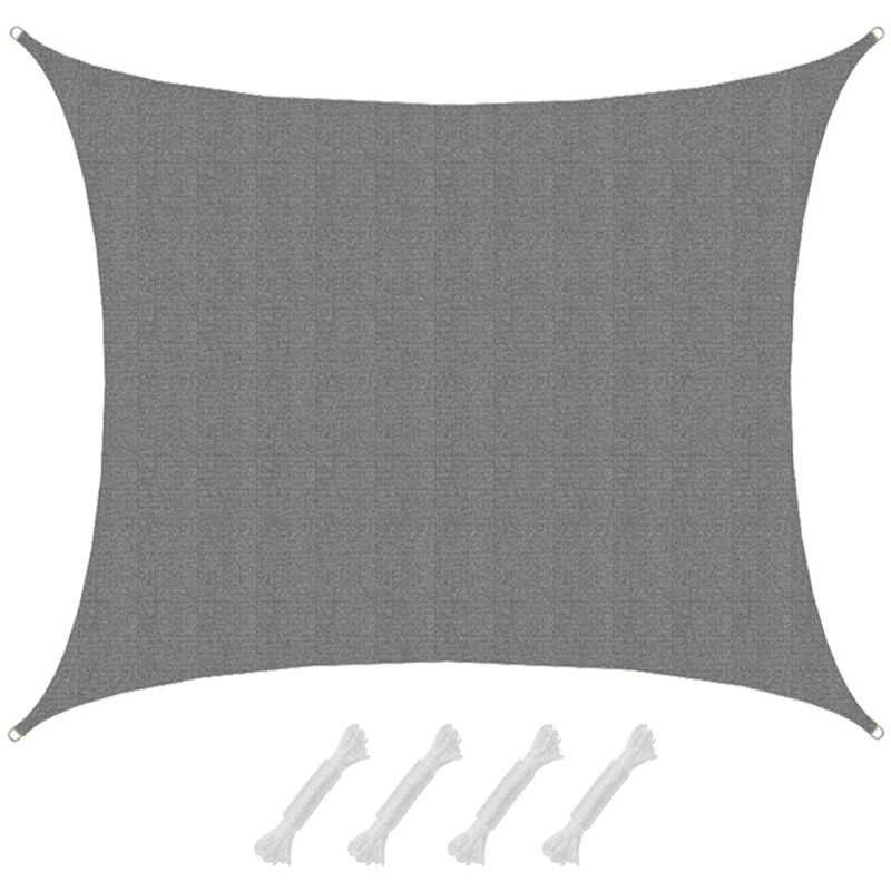 foto del prodotto 6x5 vela ombreggiante permeabile tenda da sole per giardino balcone pergola
