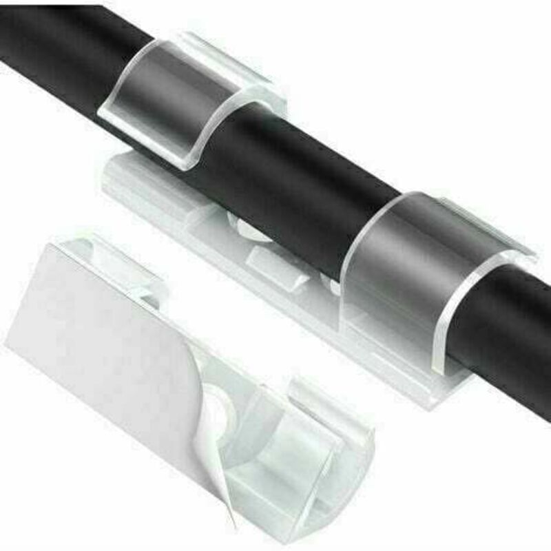foto del prodotto 70 fascette adesive per cavi, fascette autoadesive, clip per la gestione dei cavi elettrici, organizer per cavi per tv auto pc ufficio casa,