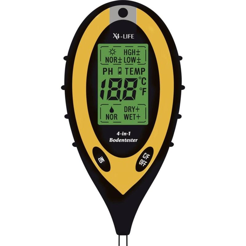 foto del prodotto 700403 misuratore per terreno nero, giallo x4 life