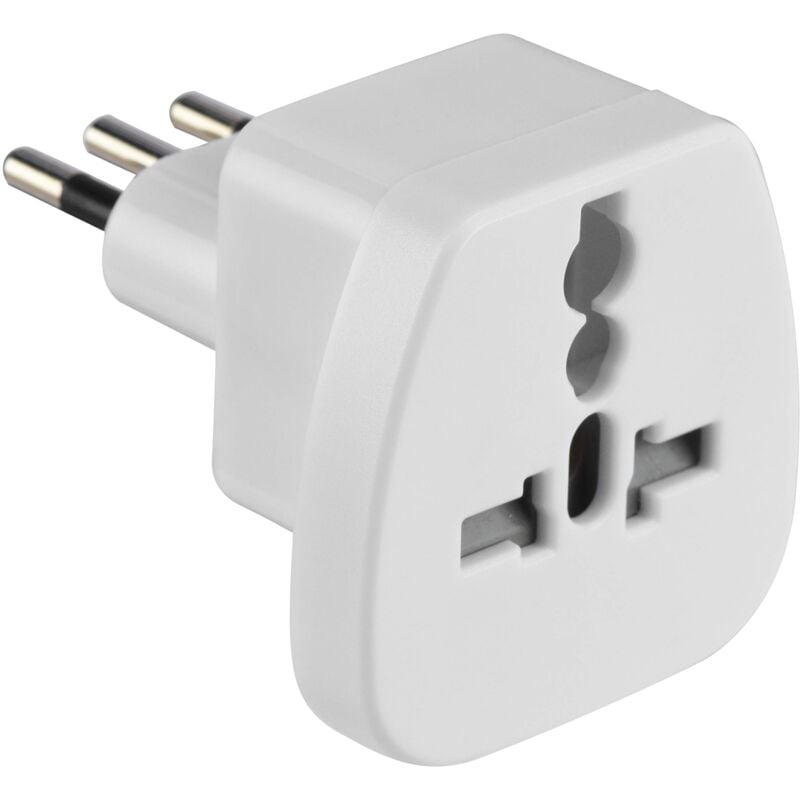 foto del prodotto 70042, adattatore da viaggio da mondo a italia, bianco electraline