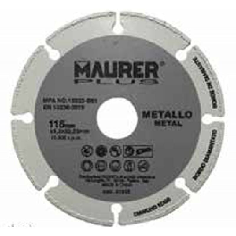 foto del prodotto 7020195 disco corte metales universal 115 x 1,2 mm maurer