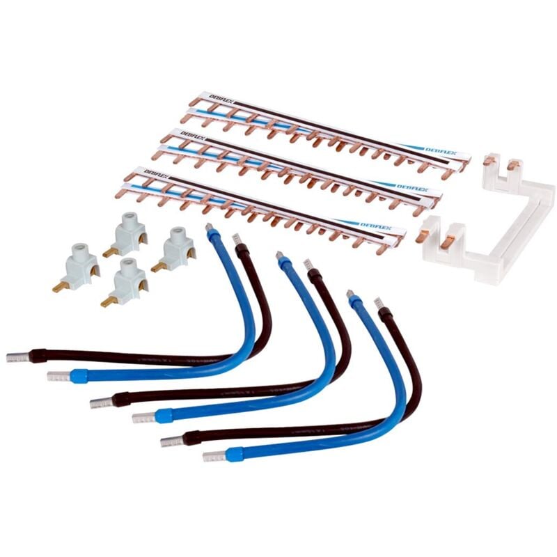 foto del prodotto 707747 kit elettrico kit di cablaggio morsettiera elettrica morsettiera di collegamento elettrico kit di cablaggio a 2 file debflex