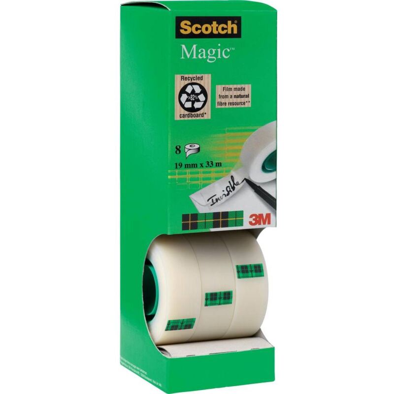 foto del prodotto 7100026960 nastro adesivo magic 810 opaco l x l 33 m x 19 mm 8 pz. scotch
