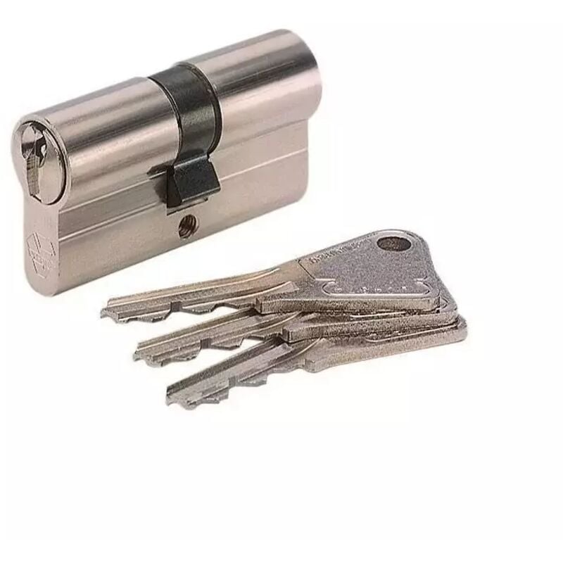 foto del prodotto 7101 cilindro profilo europeo v5 5 perni 7001 nichelato 30x30mm vachette