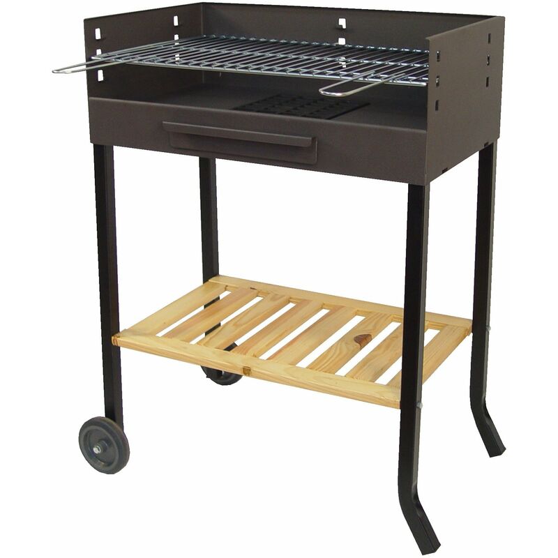 foto del prodotto 71405 barbecue con ruote e griglia in ferro, 88 x 68 x 40 cm imex el zorro