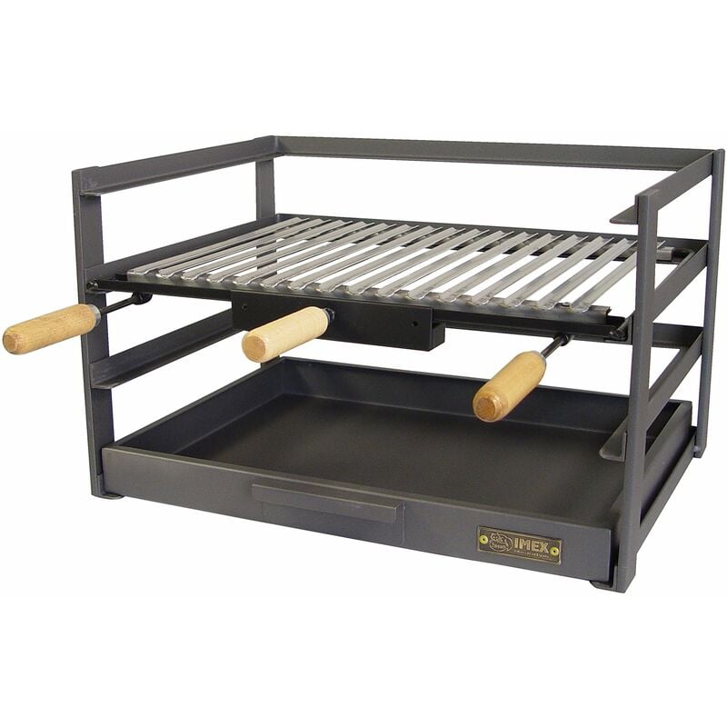 foto del prodotto 71477.0 cassetto barbecue con griglia, nero, 46 x 41 x 35 cm imex el zorro