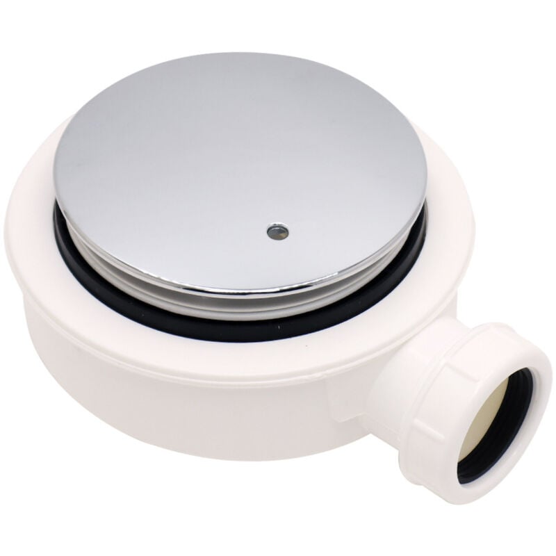 foto del prodotto 71817301 718173 7181730 scarico doccia scarico vasca scarico lavandino scarico moderno per bagno in plastica con anello in acciaio inox