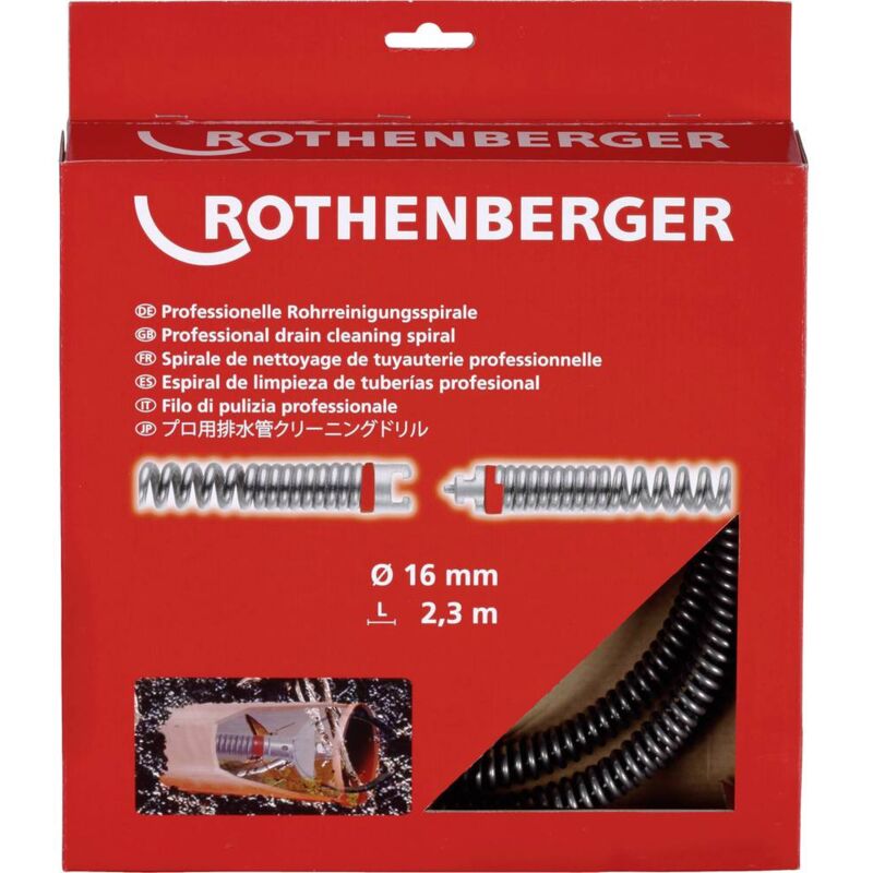 foto del prodotto 72433 albero per la pulizia dei tubi 230 cm dimensione, 16 mm rothenberger