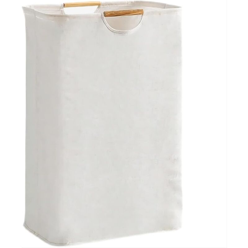 foto del prodotto 72l laundry hamper with wooden handle, large dirty laundry hamper for bedroom living room kids room bathroom and travel xl 