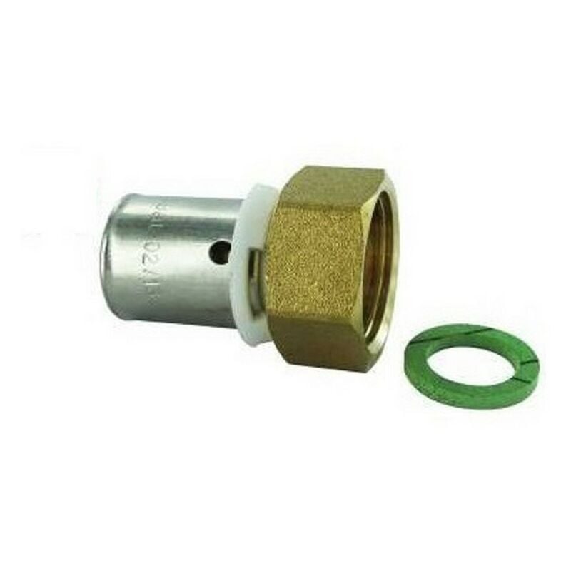 foto del prodotto 7359738 - raccordo diritto a crimpare con dado libero p7359g guarnizione piana 25x2,3-1 - 2 pz - comap