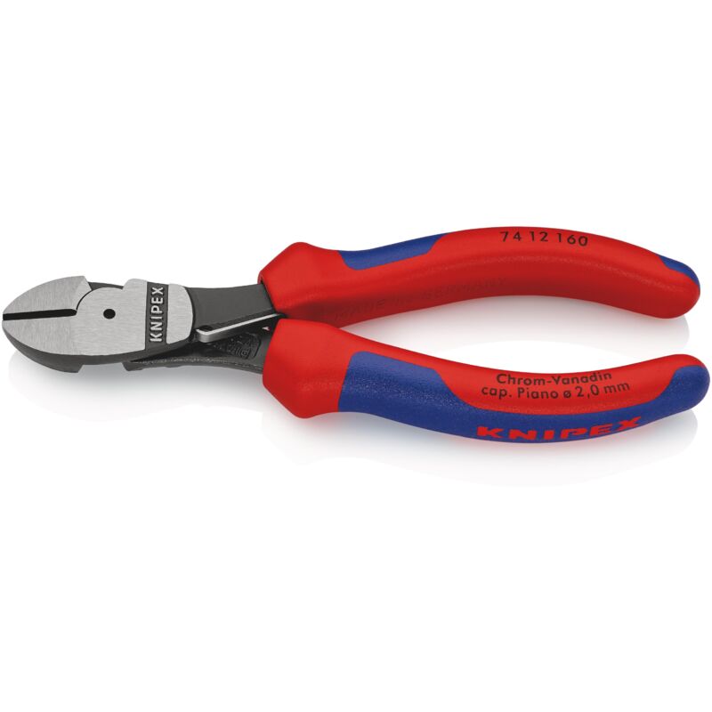foto del prodotto 74 12 160 tronchese laterale per meccanica tipo forte rivestiti in materiale bicomponente bonderizzata nera 160 mm
